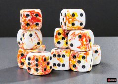 Brush Sunrise/black 16mm d6 Dice Block (12x)
