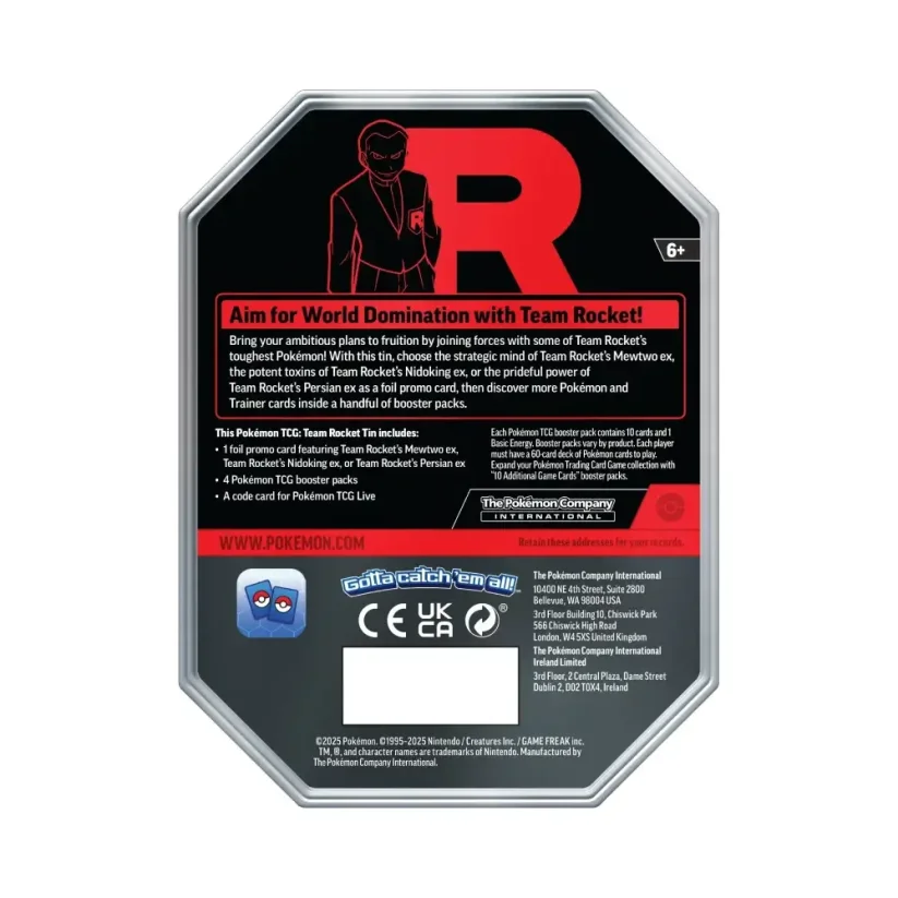 Pokémon - Team Rocket Mewtwo Ex Tin