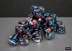 Brush Dark Side/blue 12mm d6 Dice Block (36x)