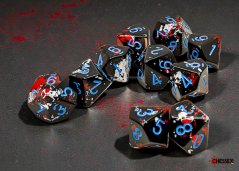Brush Dark Side/blue Set of Ten d10s