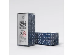 Q Workshop Dice Set Full Pack D6 Cobalt&White