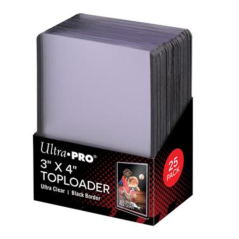 Pevné obaly na karty Ultra Pro - 3x4 Black Border Toploader (25ks)