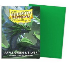 Dragon Shield - Dual Matte Sleeves: Apple Green & Silver