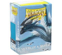 Dragon Shield - Dual Matte Sleeves: Sky Blue & Silver