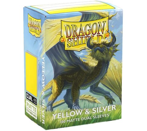 Dragon Shield - Dual Matte Sleeves: Yellow & Silver