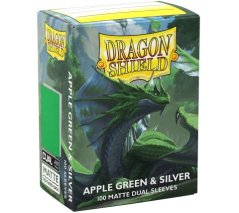 Dragon Shield - Dual Matte Sleeves: Apple Green & Silver