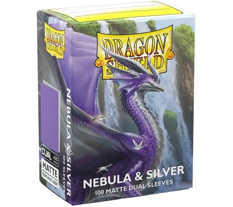 Dragon Shield - Dual Matte Sleeves: Nebula & Silver