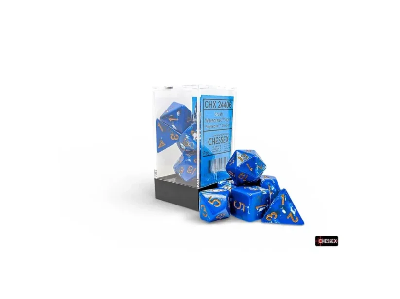 Brush Polyhedral Wavebreak/gold 7-Die Set