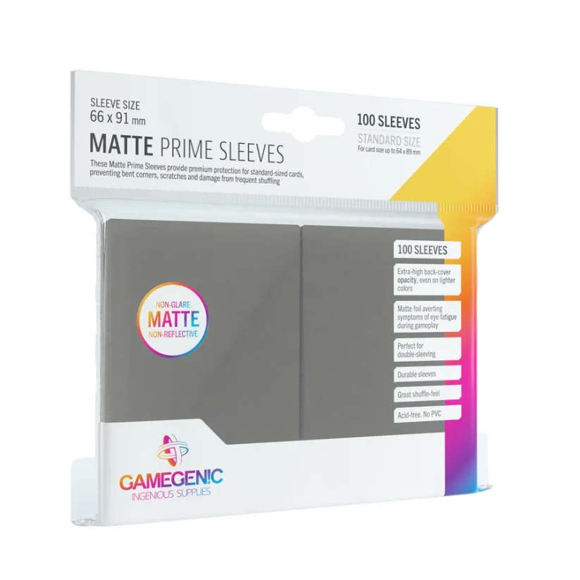 Obaly na karty Gamegenic - Matte Prime Dark Gray (100ks)