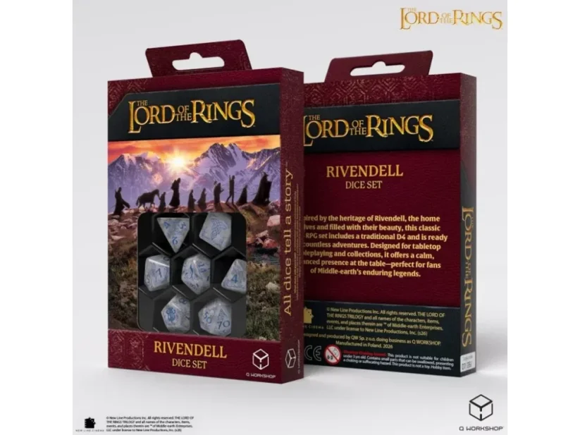 Sada kostek Pán prstenů - Rivendell Dice Set - Stone