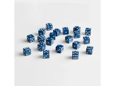 Q Workshop Dice Set Full Pack D6 Cobalt&White