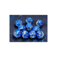 Brush Wavebreak/gold Set of Ten d10s