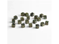 Q Workshop Dice Set Full Pack D6 Green&Gold