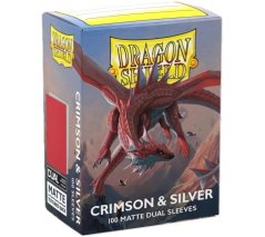 Dragon Shield - Dual Matte Sleeves: Crimson & Silver