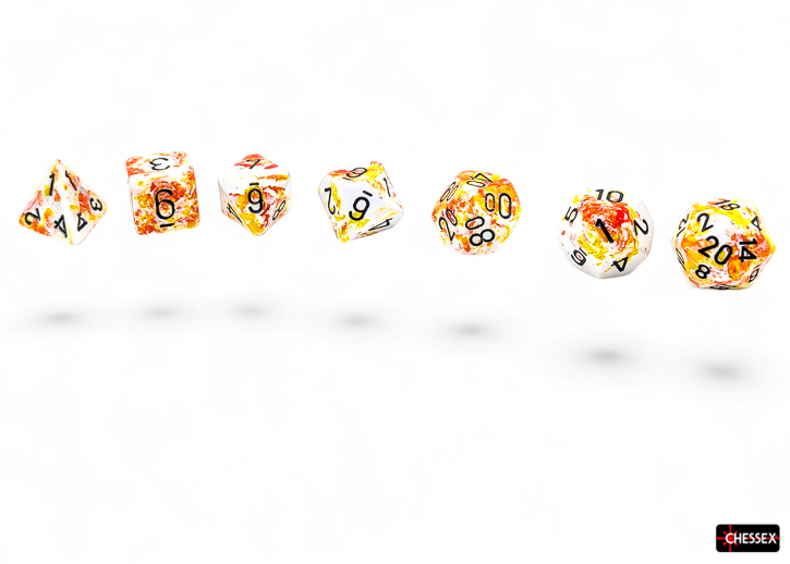 Brush Polyhedral Sunrise/black 7-Die Set