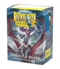 Obaly na karty Dragon Shield - Matte Dual Cobalt & Silver (100ks)