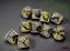 Brush Deep Forest/gold Set of Ten d10s