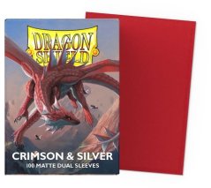 Dragon Shield - Dual Matte Sleeves: Crimson & Silver