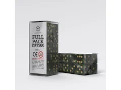 Q Workshop Dice Set Full Pack D6 Green&Gold