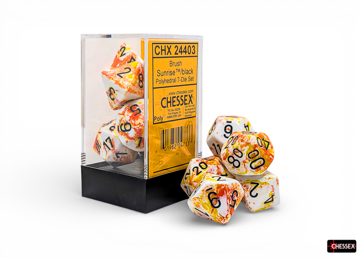 Brush Polyhedral Sunrise/black 7-Die Set