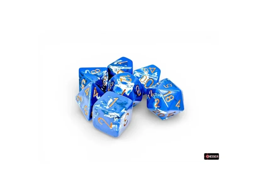 Brush Polyhedral Wavebreak/gold 7-Die Set